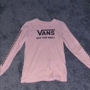 rosy pink color with black vans logo